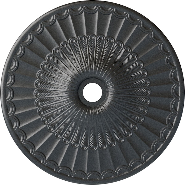 Ekena Millwork Galveston Ceiling Medallion (Fits Canopies up to 4 3/4"), 36 5/8"OD x 3 5/8"ID x 2 3/8"P, Pewter CM36GLPES - main